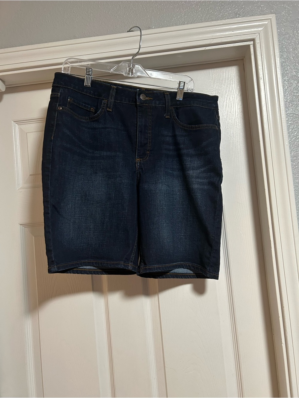 Lee Women’s  Dark Blue Denim Bermuda Shorts
